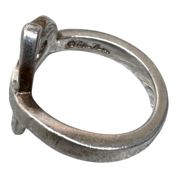 Tiffany & Co. Paloma Picasso 925 Sterling Silver Loving Heart Ring Size 4.5 - Picture 6 of 10